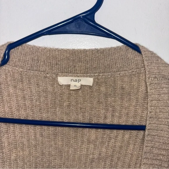 Nap Loungewear Women’s Cozy Cashmere Tan Cardigan XL - Picture 4 of 7